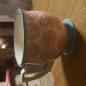 4 Pioneer Woman Flea Market Happiness Red/Turquoise Decorated Mug